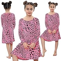 a2z4kids Kids Girls Swing Dresses Spicy Tartan Dog Tooth Print Fashion Dresses 3-13 Years Neon Pink