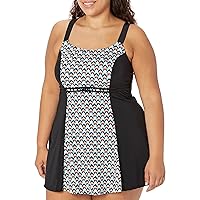 Women's Geomatic Blocked Double Bow Dress