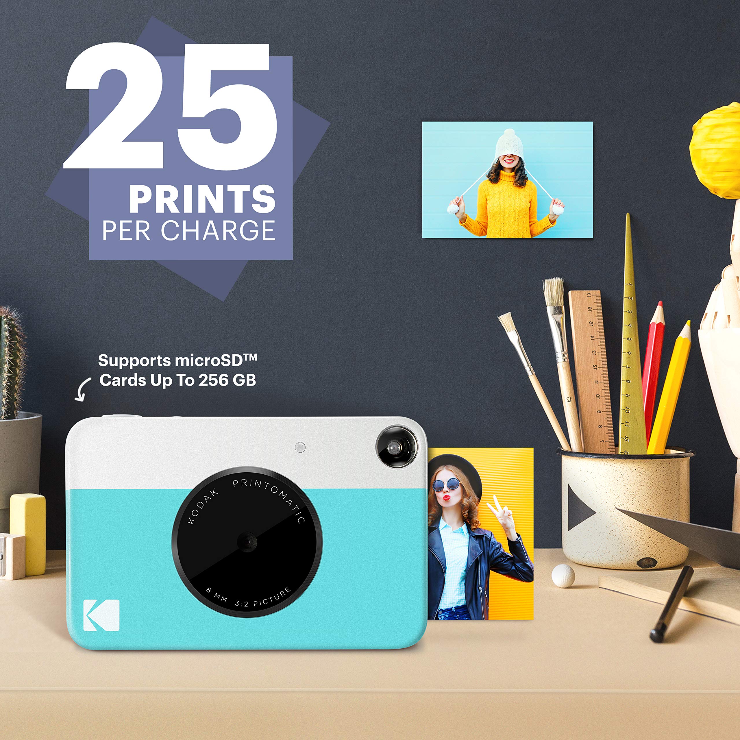 KODAK Printomatic Digital Instant Print Camera - Full Color Prints On ZINK 2x3