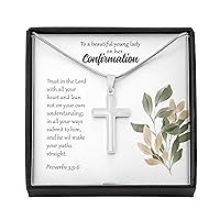 Holy Confirmation Necklace - to A Beautiful - Christian Jewelry for Faith Cross Girls Women Baptism Standard