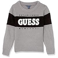 GUESS Boys' Soft Yarn Sweater Embroidered Logo
