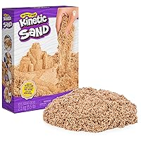 Kinetic Sand, 5.5lb (2.5kg) Natural Brown Bulk Play Sand for Arts and Crafts, Sandbox, Moldable Sensory Toys for Kids Ages 3+