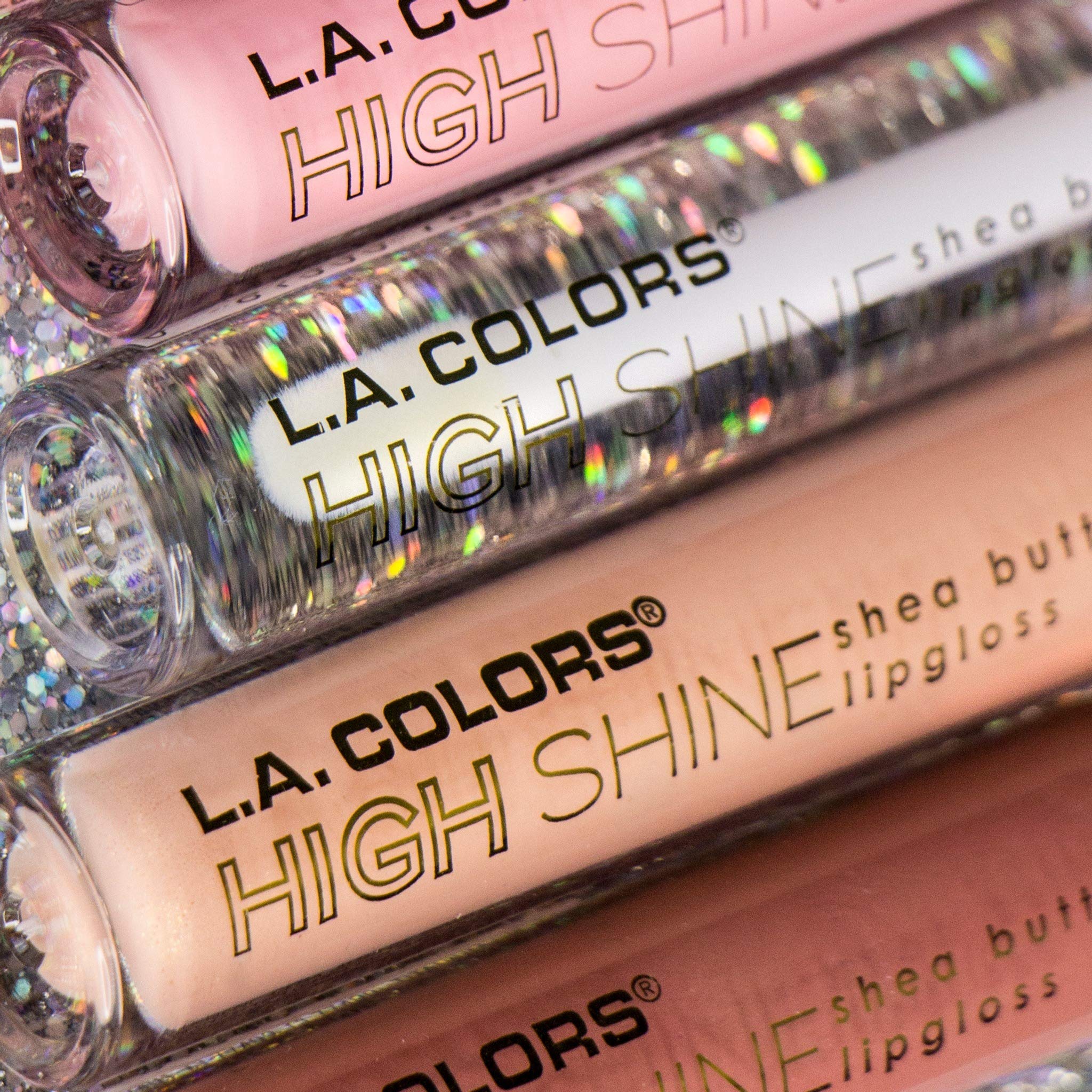 L.A. COLORS High Shine Shea Butter Lip Gloss, Clear, 0.14 Ounce
