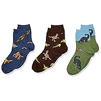 Jefferies Socks Boys 2-7 Dino Triple Treat Socks 3 Pair Pack