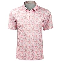Mens Golf Shirt Moisture Wicking Quick-Dry Short Sleeve Casual Polo Shirts for Men