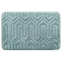 Extra Thick Memory Foam Bath Mat - Thea Premium Micro Plush Mat with BounceComfort Technology, 20 x 32 in. Aqua