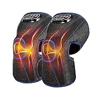 CINCOM Heated Knee Massager, Air Compression Knee Massager with Heat for Pain Relief Knee Brace Wrap for Knee Arthritis,Injury,Joint Pain 3 Modes & 3 Intensities (A Pair) FSA HSA Approved