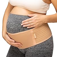 BABYGO® Pregnancy Support Belt Maternity Belly Band for Pregnant Women | Helps with Back, Hip & Pelvic Pain | 50-Page Book with Exercises Included