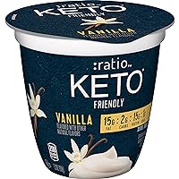Ratio Yogurt Cultured Dairy Snack, Vanilla, 1g Sugar, Keto Yogurt Alternative, 5.3 OZ