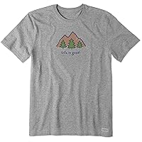 Life is Good Men's Mountains Cotton Tee, Crewneck, Short Sleeve Graphic T-Shirt
