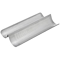 Chicago Metallic Commercial II Non-Stick Perforated French Bread Pan, Perfect for creating a crisp, golden-brown crust,