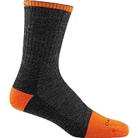 Darn Tough Men's Merino Wool Steely Micro Crew Cushion w/Extra Cushion Toe Socks, Graphite, Large