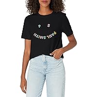 PS by Paul Smith Women's Short Sleeve Happy Doodle T-Shirt, Black, X-Large