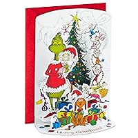 Hallmark Grinch Boxed Christmas Cards, Merry Grinchmas Paper Craft (8 Displayable Pop Up Cards and Envelopes)