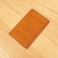 Brown Leather Wallet || Vintage || Pressed Floral Design/Ornaments
