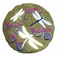 Spoontiques - Garden Décor - Dragonflies Stepping Stone - Decorative Stone for Garden
