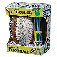 Franklin Sports iColor Mini Football - Custom Color Youth Junior Football with Markers Included - Design Your Own Football for Kids + Toddlers