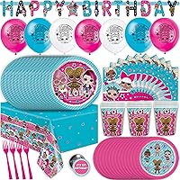 Unique LOL Birthday Party Decorations | LOL Surprise Birthday Party Supplies | LOL Party Supplies Birthday | For Girls Birthday | With LOL Banner, LOL Tablecloth, LOL Balloons, LOL Plates, LOL