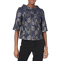 Trina Turk Women's Jacquard Roll Neck Top