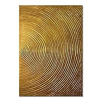 Slyart Handmade Modern Abstract Painting 3D Heavy Texture Canvas Wall Art 28x40 Inches Minimalism Gold Artwork Large Vertical Painting on Canvas for Living Room Bedroom Wall Decor