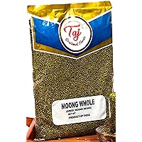 TAJ Premium Indian Moong Dal Whole, Mung Beans, (4-Pounds)