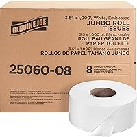 Genuine Joe - GJO2506008 Jumbo Dispenser Roll Bath Tissue (8 roll pack)
