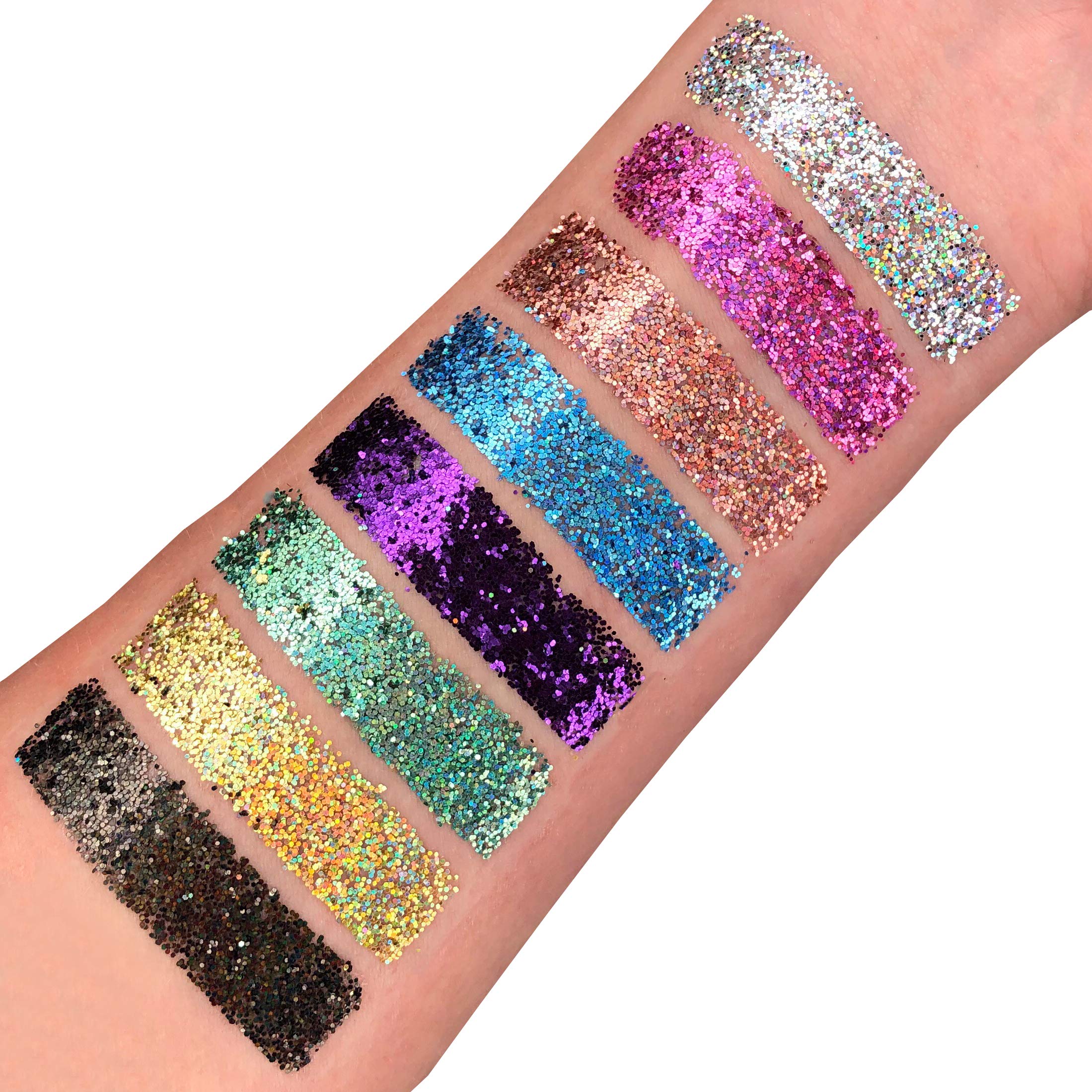 Moon Glitter Holographic Glitter Shakers 100% Cosmetic Glitter for Face, Body, Nails, Hair and Lips - 0.17oz - Rose Gold