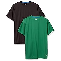 Amazon Essentials Men's Active Performance Tech T-Shirt (Available in Big & Tall), Pack of 2