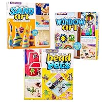 Creative Activity Kit Multipack with Window Art, Sand Art & Bead Pets by Horizon Group USA