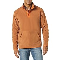 Amazon Essentials Men's Snap-Front Pullover Polar Fleece Jacket-Discontinued Colors