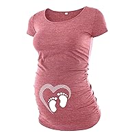 Decrum Pink Maternity Shirts for Women - Pregnancy Shirt [40022204-AM] | HrtFot Pink, L
