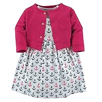 Luvable Friends baby-girls Dress and Cardigan