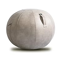 Luno Exercise Ball Chair, Leatherette for Home Offices, Balance Training, Yoga Ball
