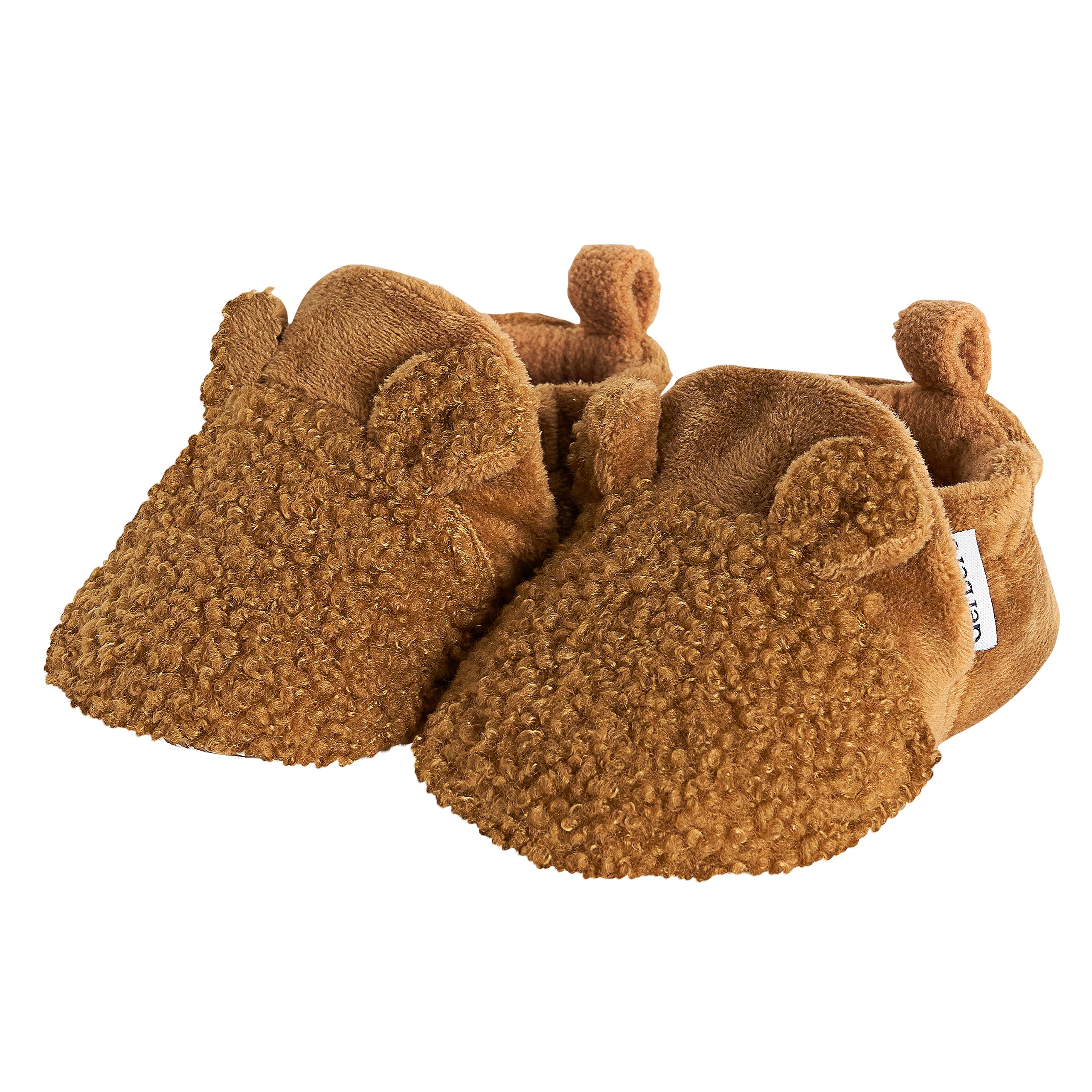 Gerber Unisex-Baby Fleece Lined Non Skid Soft Slipper Booties with Ears