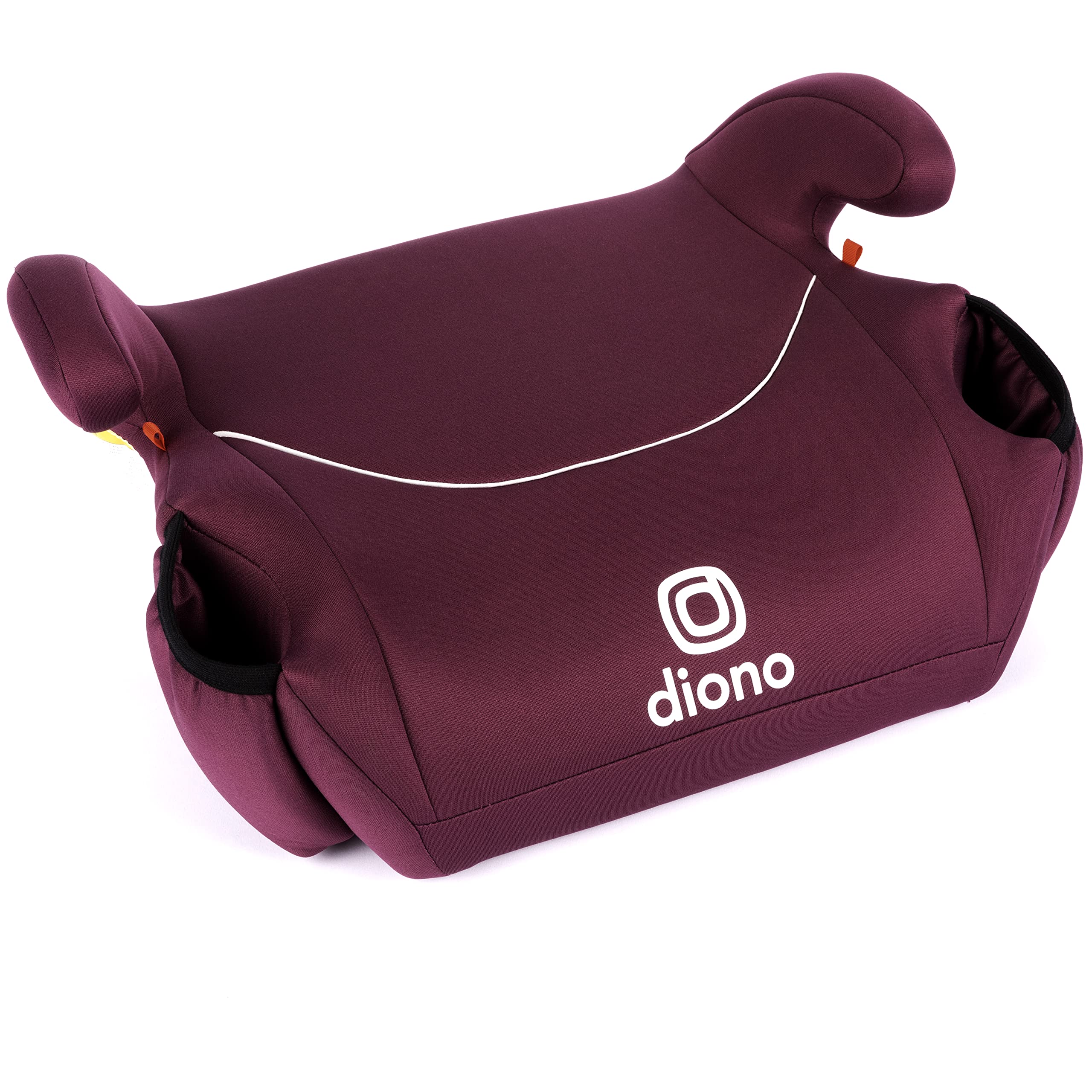 Diono Solana, No Latch, Single Backless Booster Car Seat, Lightweight, Machine Washable Covers, Cup Holders, Pink