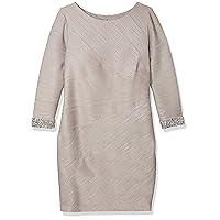 Eliza J Plus Size Womens Long Sleeve Sheath with Beaded Cuff Detail