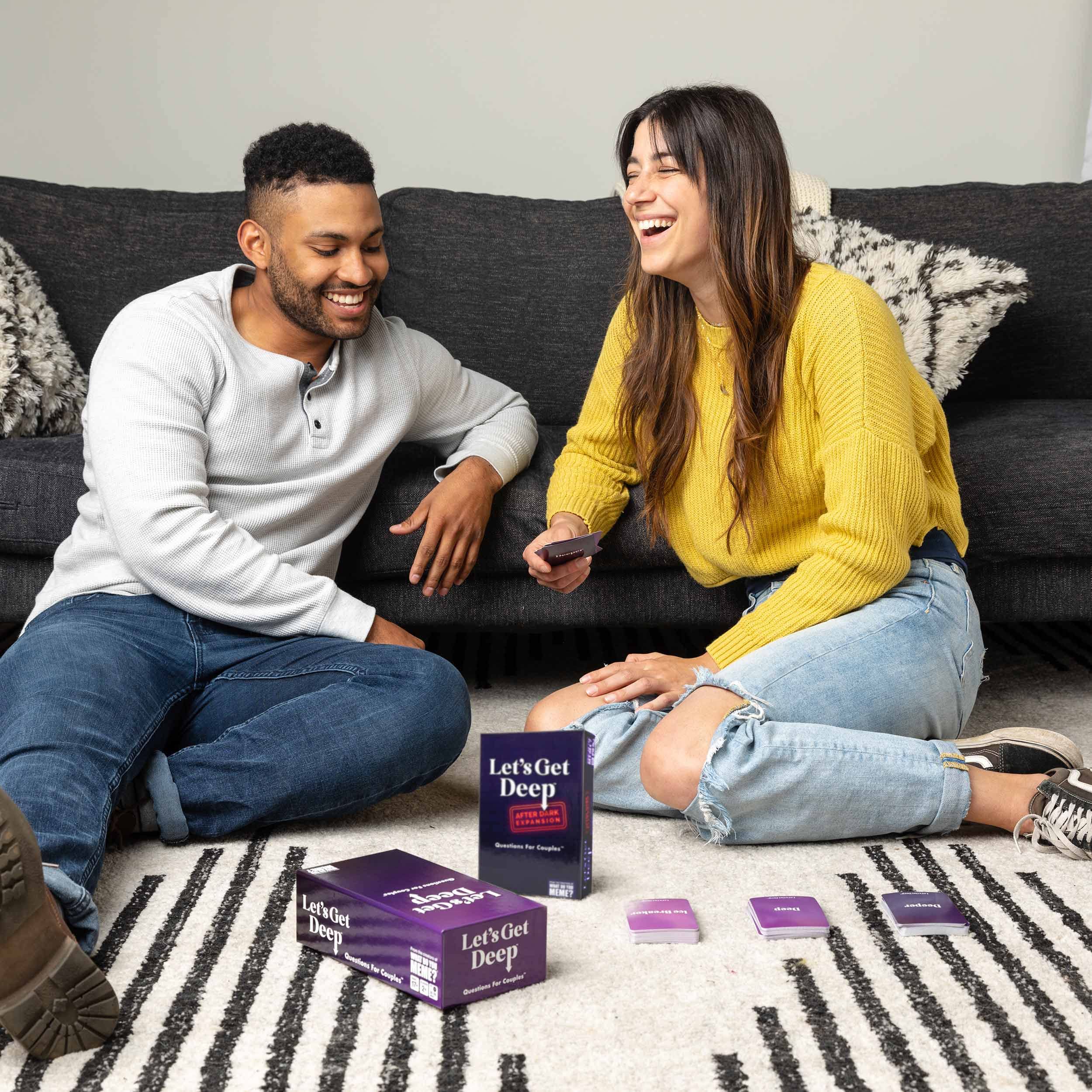 WHAT DO YOU MEME? Let's Get Deep: After Dark Expansion Pack – Conversation Cards for Couples - Pairs with The Love Language Card Game Let's Get Deep