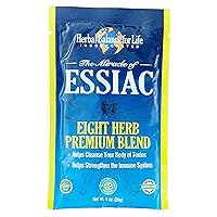 Essiac Tea in 32-1 Oz. Packets Makes, 32-1 Quart Bottles (8 Gal.) Essiac Tea, 256 Day Supply, Eight Herb Upgraded Formula, Certified Organic Essiac, Certified by WFCFO