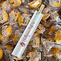 50 Individually Wrapped Panda Fortune Cookies with Fun Fortunes, Lucky Numbers, Chinese Language, Bundle with 1 Set Habanerofire Chopsticks