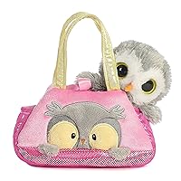 Aurora® Fashionable Fancy Pals™ Peek-A-Boo Owl Stuffed Animal - On-The-go Companions - Stylish Accessories - Multicolor 7 Inches