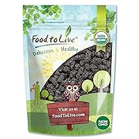 Food to Live Organic Dried Black Mulberries, 8 Ounces – Non-GMO, Raw Fruit, Unsulfured, Unsweetened, Vegan, Mulberry in Bulk. Great for Snacking, Desserts, and Granola. No Sugar Added. Morus nigra