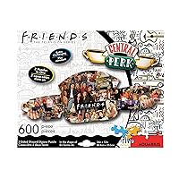 AQUARIUS Friends Central Perk Puzzle (2-Sided Shaped 600 Piece Jigsaw Puzzle) - Glare Free - Precision Fit - Officially Licensed Friends TV Show Merchandise & Collectibles - 34x12 in