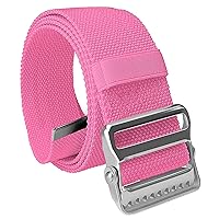 Gait Belts - Essential Transfer Belts for Seniors and Physical Therapy, Durable and Comfortable, Nurses, Home Health Aides, Physical Therapists (Metal Buckle - Pink)