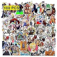 Cool Anime Stickers (100Pcs) Cartoon Anime Stickers Merchandise Gifts for Party Supplies Decorations Laptop Water Bottle Vinyl Stickers for Teens