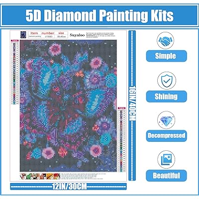 Mua Suyaloo Butterfly Diamond Painting Kits for Adults - 5D Diamond Art  Kits for Adults Kids Beginner,DIY Flowers Full Drill Paintings with  Diamonds Gem Art for Adults Home Wall Decor 11.8x15.7inch trên