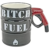 Fairly Odd Novelties Oil Drum B Fuel Gas Pump Handle 14oz Ceramic Coffee & Tea Mug Funny Phrase Novelty Cup
