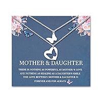 Tarsus Mother Daughter Matching Butterfly Necklace Set for 2/3Pcs, Meaningful Mothers Day Christmas Birthday Gifts for Mom Daughters