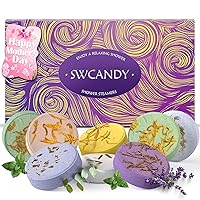 Aromatherapy Shower Steamers Birthday Gifts for Women - Swcandy 8 Pcs Bath Bombs Mothers Day Gifts for Mom, Shower Bombs Self Care with Essential Oils, Relaxation Home SPA Lavender