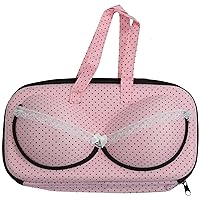 ToBeInStyle Women's Polka Dot Bra Detail Beauty Kit Bag - One Size