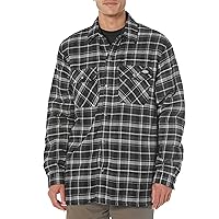 Dickies Men's High Pile Fleece Lined Flannel Shirt Jacket